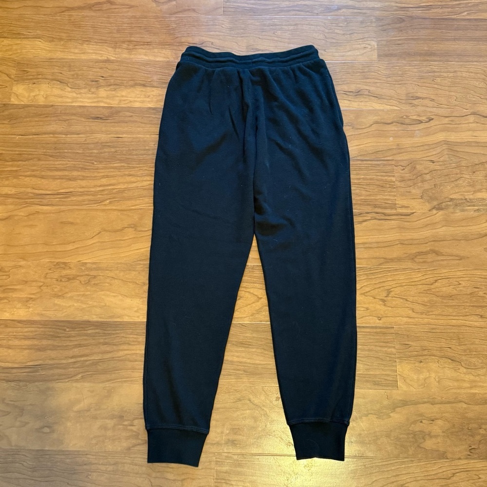 SUNDAY BEST ARITZIA Baby Waffle Sweatpants Joggers Black size Small - Picture 2 of 3